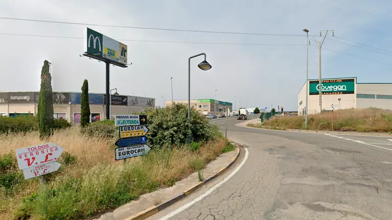 Imagen de archivo de una rotonda junto a la empresa Covegan en Tudela. GOOGLE MAPS