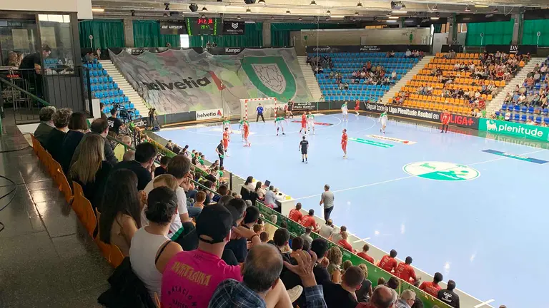 Partido de la liga Asobal entre Anaitasuna y Huesca en Pamplona. Navarra.com