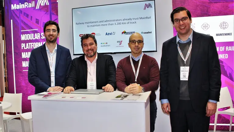El equipo de la empresa navarra de MailRail de Izda. a Dcha. José María Quiros (desarrollo de negocio en Europa), Jorge Rodríguez (CEO), Rodrigo Lagos (CTO) y Marcelo Mamud (desarrollo de negocio en LATAM). CEDIDA