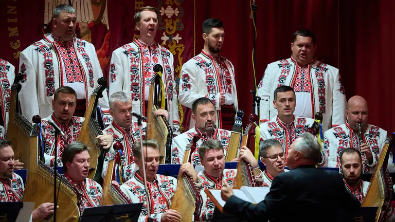 Concierto solidario en Pamplona a cargo del Coro Nacional de Ucrania. PABLO LASAOSA