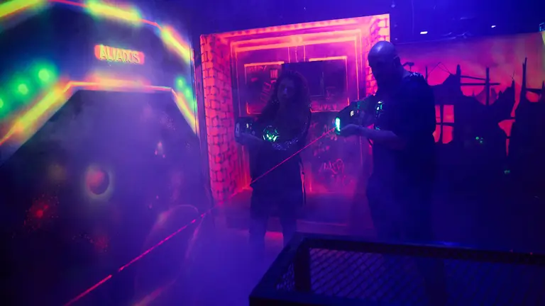 Aliados Laser Tag, en la calle Francisco Bergamin 53 de Pamplona. IÑIGO ALZUGARAY