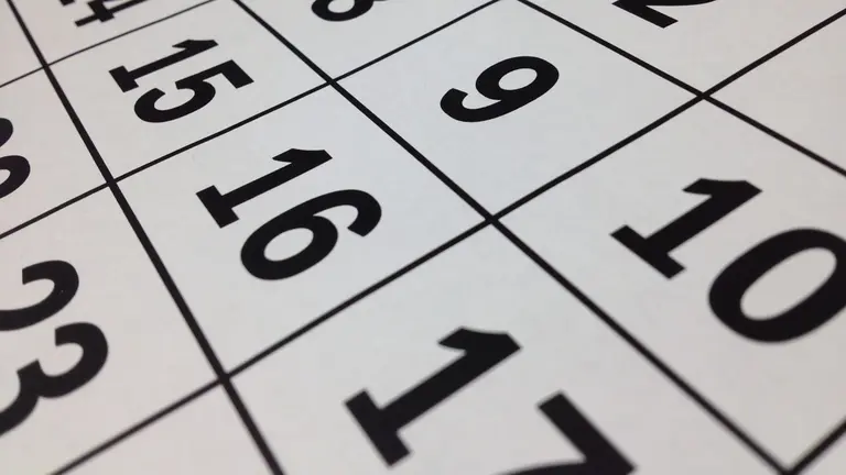 Detalle de un calendario. ARCHIVO