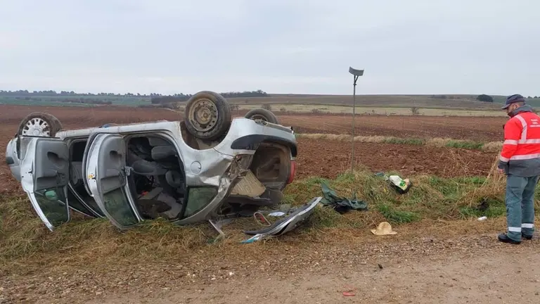 Accidente de tráfico mortal de un hombre de 44 años en Funes. POLICÍA FORAL