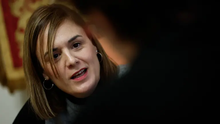 La nueva delegada del Gobierno en Navarra, Alicia Echeverría Jaime, durante la entrevista concedida a EFE en la que habla de sus objetivos. EFE / VILLAR LÓPEZ