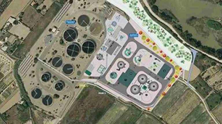 Planta potabilizadora de Tudela en la que NILSA quiere poner una planta de tratamiento de fangos. NILSA