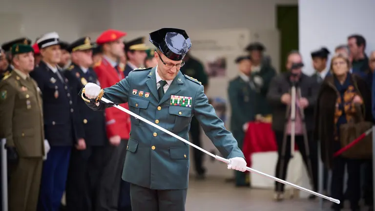 Acto de toma de posesión del jefe de la Comandancia de la Guardia Civil de Navarra, José Miguel Barbero. PABLO LASAOSA