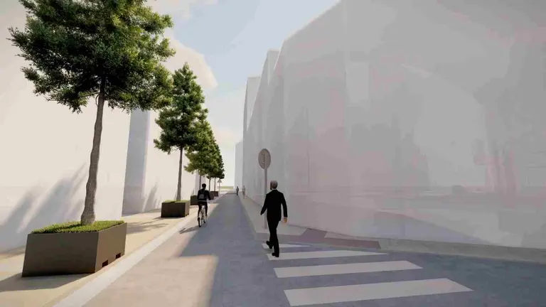 Así quedará la calle San Marcial de Tudela tras las obras. AYUNTAMIENTO DE TUDELA