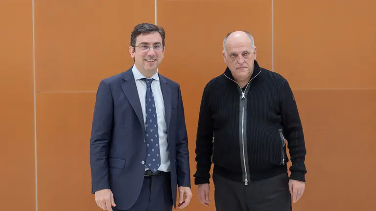 Javier Tebas en la Universidad de Navarra en Pamplona, donde ha impartido una conferencia ante 300 estudiantes. UNIVERSIDAD DE NAVARRA