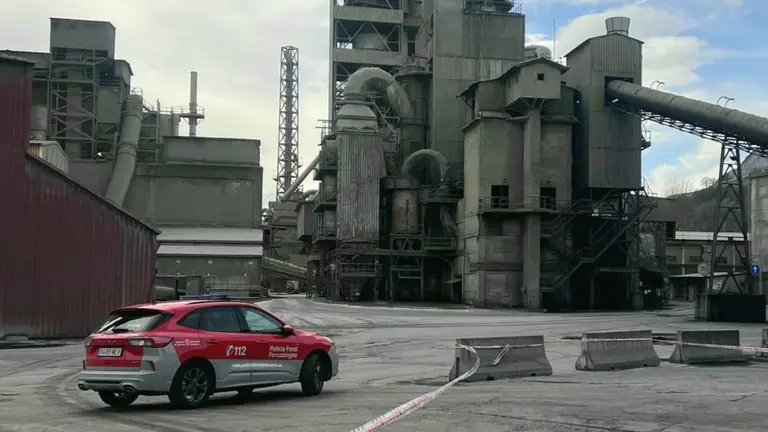 Imagen del accidente laboral mortal ocurrido en Olazagutía. CEDIDA