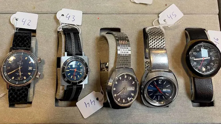 Imagen de algunos de los relojes. POLICÍA NACIONAL