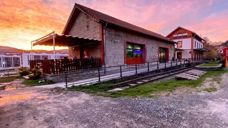 Estación del tren Plazaola en Lecumberri. KANTINA DEL PLAZAOLA