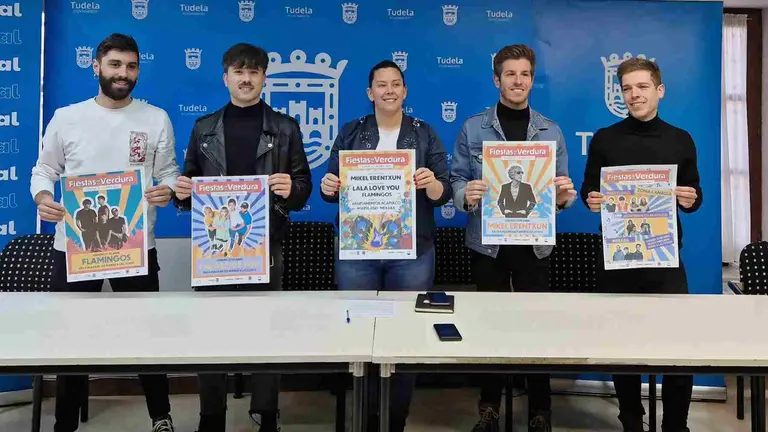 La concejala de Turismo de Tudela, Irune García, presenta los conciertos de la Fiesta de la Verdura. AYUNTAMIENTO DE TUDELA