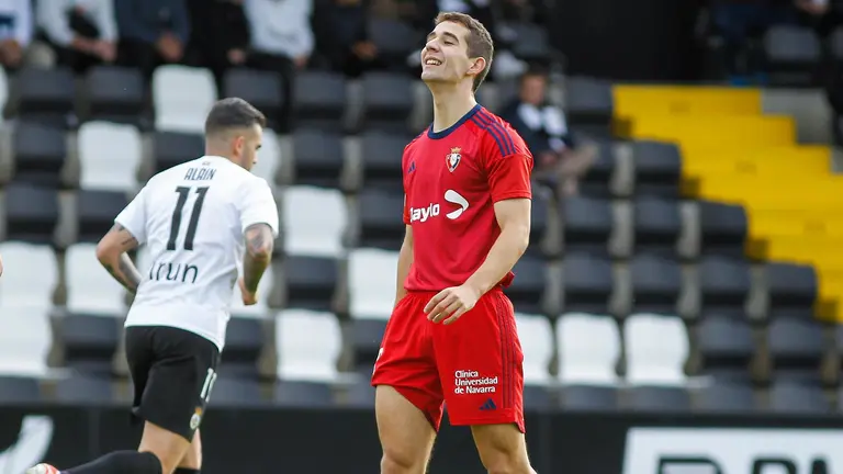 Asier Osambela durante un partido con Osasuna Promesas. C.A. OSASUNA