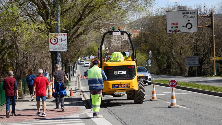 Cuesta de Beloso entre Pamplona y Burlada, donde en breve van a comenzar las obras para el carril bici. IÑIGO ALZUGARAY