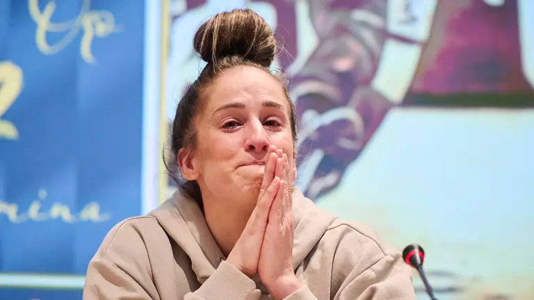 La jugadora navarra de balonmano, Nerea Pena, anuncia su retirada. PABLO LASAOSA