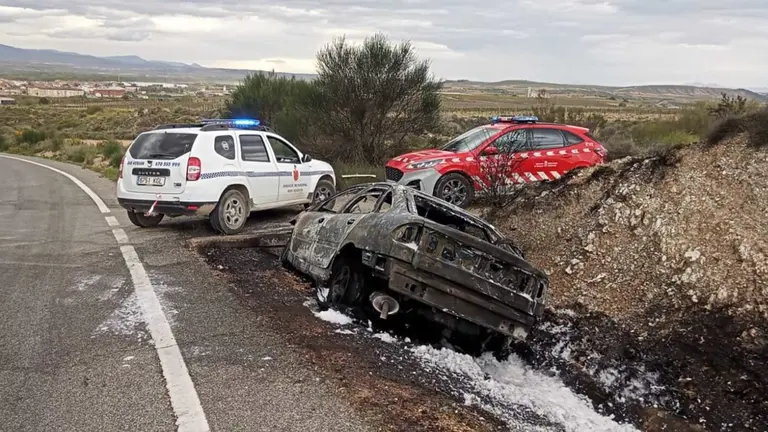 Herido grave al salirse de la vía en San Adrián y chocar contra hormigón. POLICÍA FORAL