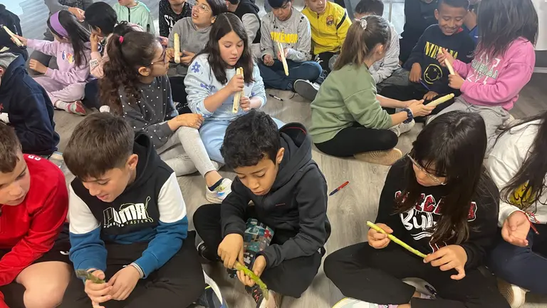 Alumnos de colegios navarros aprenden sobre el Espárrago de Navarra. CEDIDA