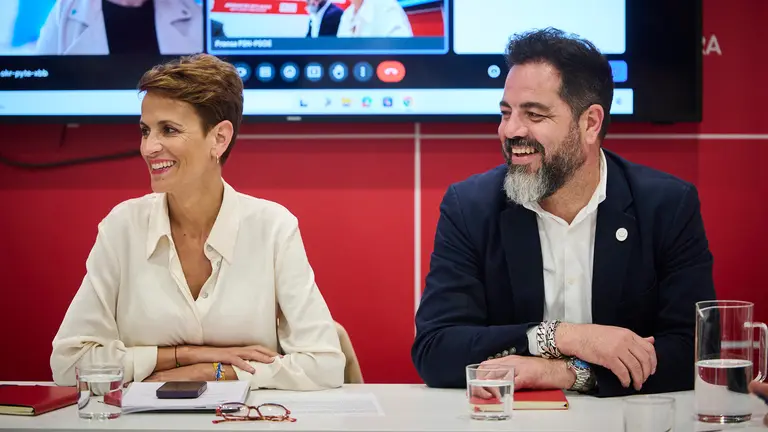 Comisión Ejecutiva Regional del PSN-PSOE presidido por María Chivite y Ramón Alzórriz. PABLO LASAOSA