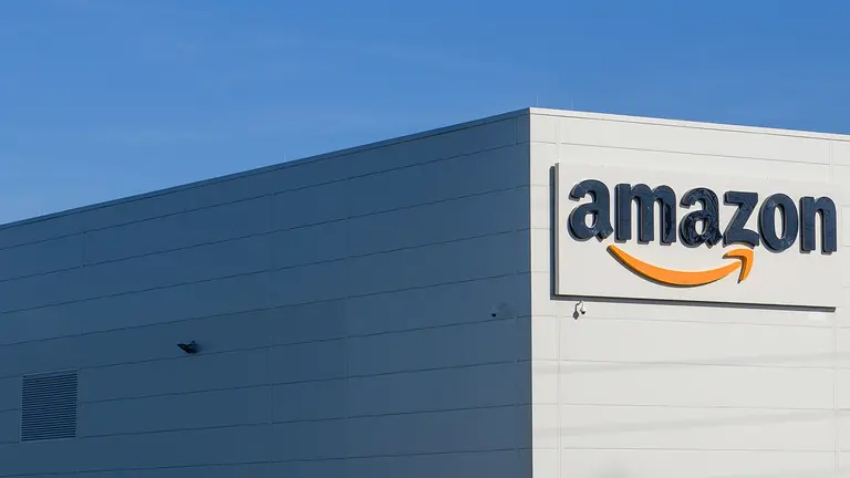 Imagen de archivo de un centro logístico de Amazon. EP