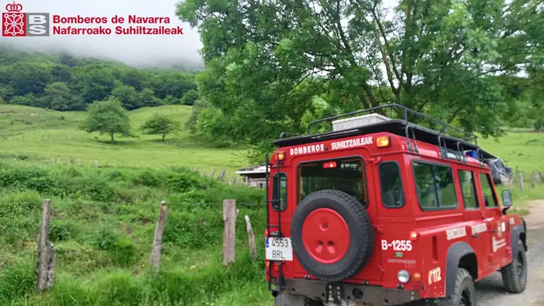 Los bomberos han rescatado a una montañera lesionada en la Sierra de Urbasa. BOMBEROS DE NAVARRA
