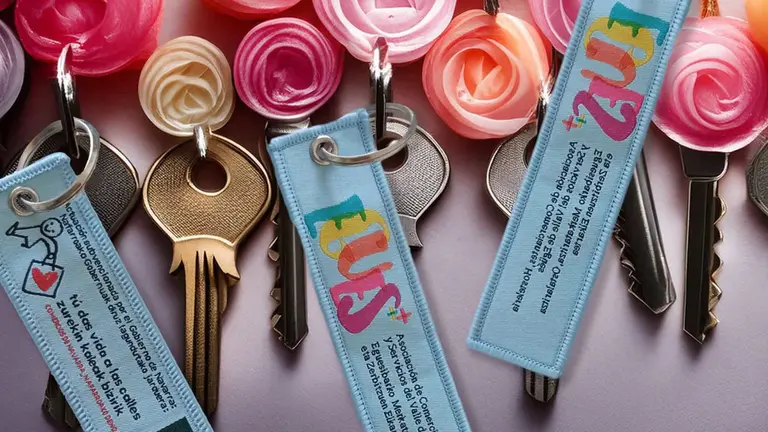 Llavero de regalo de la Asociación de Comerciantes, Hostelería y Servicios del Valle de Egüés para su campaña de verano 2024. CEDIDA