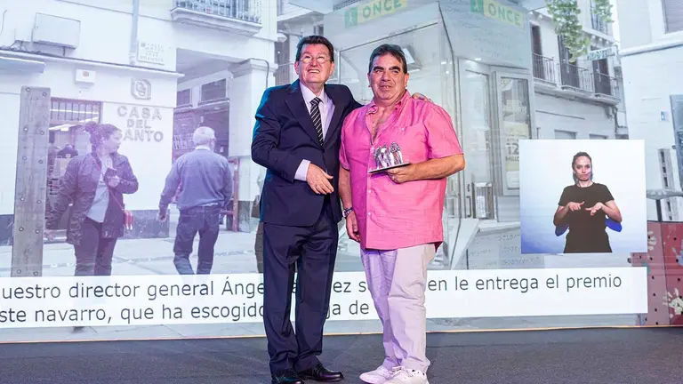 Pedro Laencina, mejor vendedor de la ONCE en Navarra en 2023.