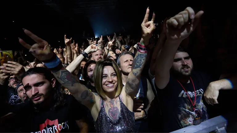 Concierto de Judas Priest en el Pabellón Navarra Arena dentro de su gira “Invincible Shield Tour Europe 2024”. IÑIGO ALZUGARAY