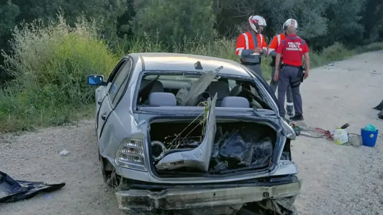 Accidente de tráfico ocurrido en Cárcar. BOMBEROS DE NAVARRA