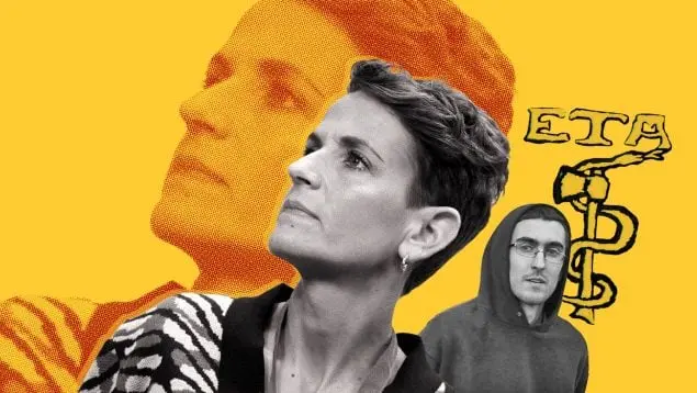 Fotomontaje de María Chivite junto al etarra Iker Moreno. OK DIARIO