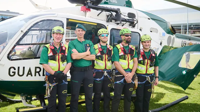 La Guardia Civil de Navarra celebra la I Jornada de Seguridad en la Montaña con la presencia del Grupo de Rescate e Intervención en Montaña GREIM. PABLO LASAOSA