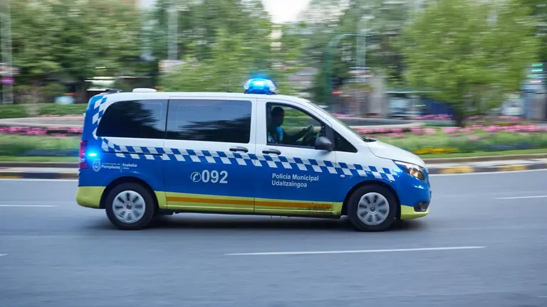 Una patrulla de Policía Municipal de Pamplona. EUROPA PRESS / EDUARDO SANZ / ARCHIVO