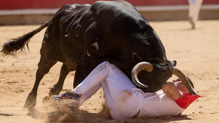 Concurso de Recortadores de San Fermín 2024 en la Plaza de Toros de Pamplona. IÑIGO ALZUGARAY