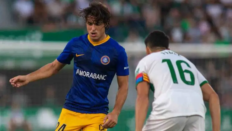 Pablo Moreno en un partido con la camiseta del FC Andorra. OSASUNA / TWITTER