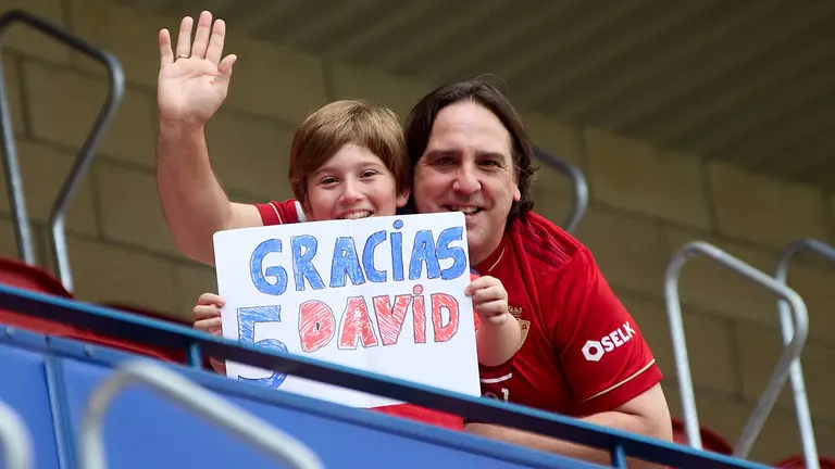 La grada del estadio de El Sadar durante el partido de La Liga EA Sports entre CA Osasuna y RCD Mallorca disputado en Pamplona. IÑIGO ALZUGARAY