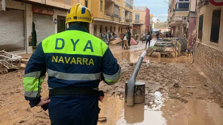 Voluntarios de DYA Navarra acuden a Valencia para colaborar en las labores de rescate tras la tragedia de la DANA. DYA NAVARRA