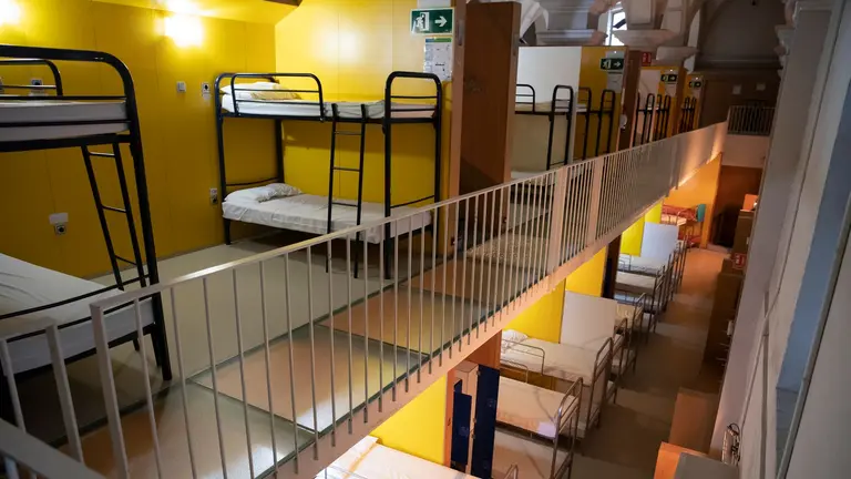 El albergue municipal de peregrinos Jesús y María estrena nuevo pavimento, tras unas obras que han supuesto 30.000 euros. AYUNTAMIENTO DE PAMPLONA