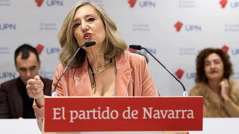 Consejo Político de UPN, con la intervención de la presidenta del partido, Cristina Ibarrola. IÑIGO ALZUGARAY