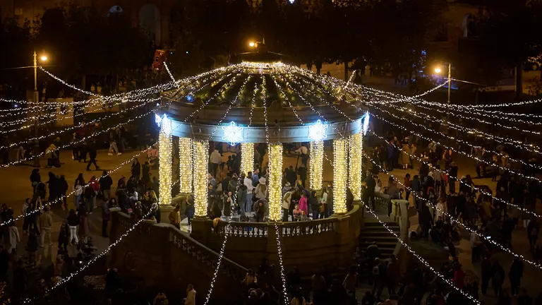 Encendido de las luces de Navidad de Pamplona 2024. PABLO LASAOSA