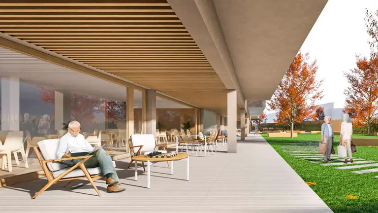 Recreación virtual de cómo serán los 42 nuevos apartamentos para personas mayores en Pamplona. CEDIDA