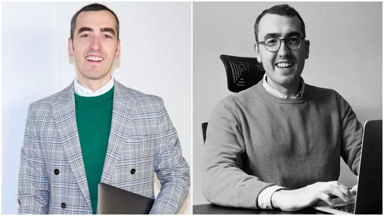 Juan y José Mendive, del estudio de interiorismo Twometrical. IÑIGO ALZUGARAY/CEDIDA