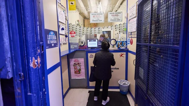 Administración de Loterías nº 1 San Fermín, en la calle Mayor 87 de Pamplona. IÑIGO ALZUGARAY