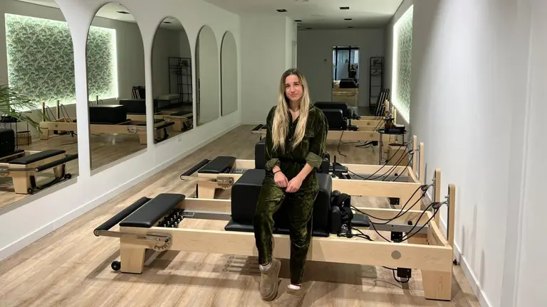 Manuela Irigaray, del estudio Amore Pilates, en la Calle Trinidad Fernández Arenas 2, en Pamplona. NAVARRA. COM