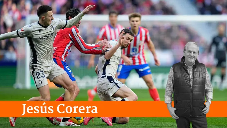 Bretones y Raúl García en un lance de juego del partido de Osasuna ante el Atlético de Madrid en el Metropolitano. EUROPA PRESS