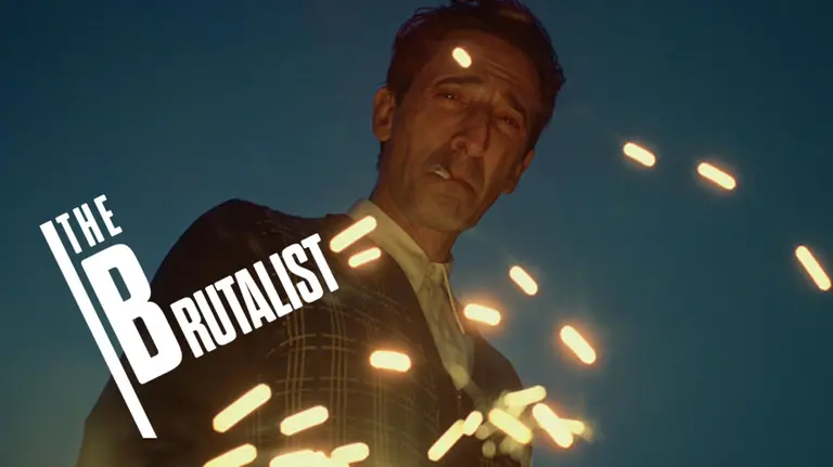 Adrian Brody en un plano de The Brutalist