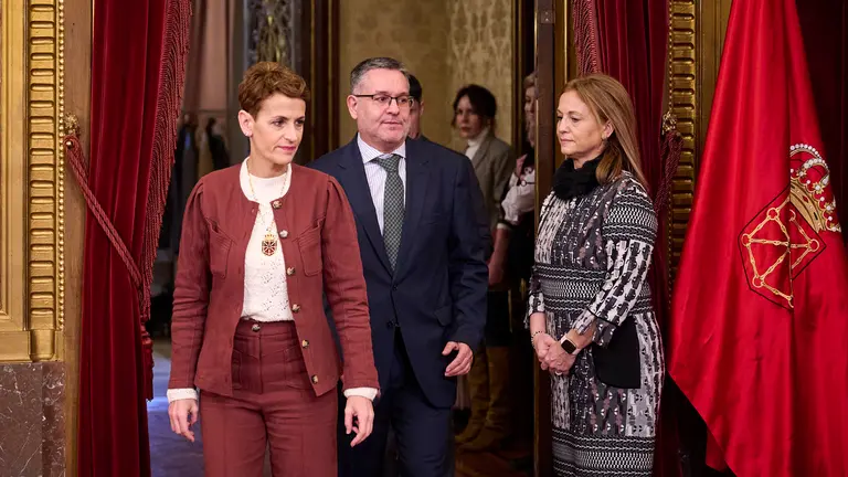 Acto de posesión de Juan Luis García como nuevo consejero de Universidad, Innovación y Transformación Digital del Gobierno de Navarra. PABLO LASAOSA