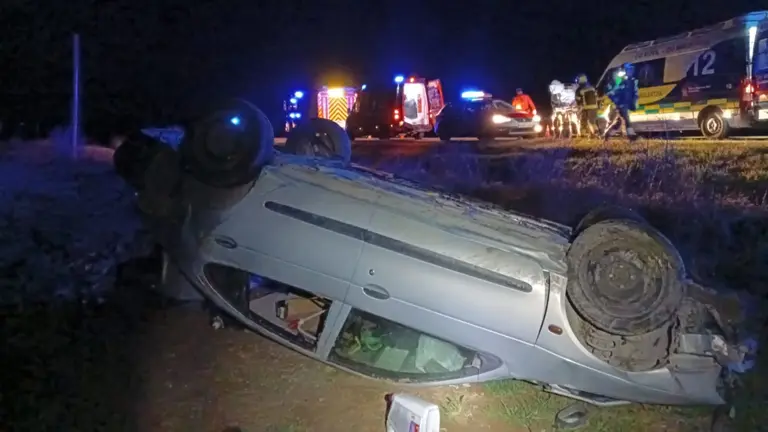 Imagen del lugar del accidente. BOMBEROS DE NAVARRA