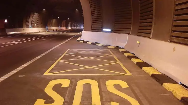 Interior de uno de los túneles de Belate. GOBIERNO DE NAVARRA