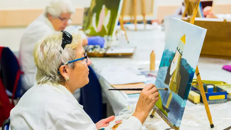 Taller de pintura del programa de Personas Mayores de la Fundación "la Caixa". Máximo García. Fundación "la Caixa"