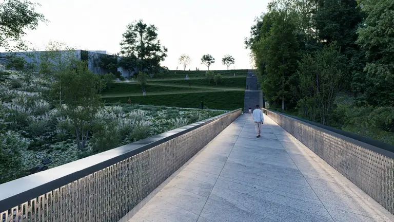 Recreación virtual de cómo quedará la nueva pasarela La Chantona de Estella. CEDIDA