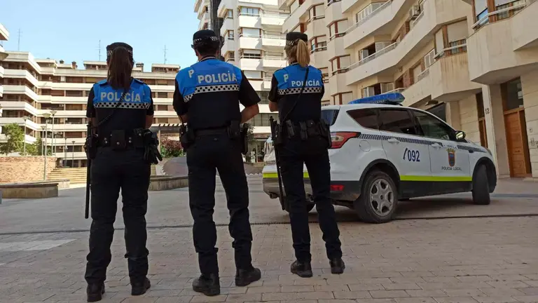 Tres agentes de la Policía local de Tudela. POLICÍA LOCAL DE TUDELA